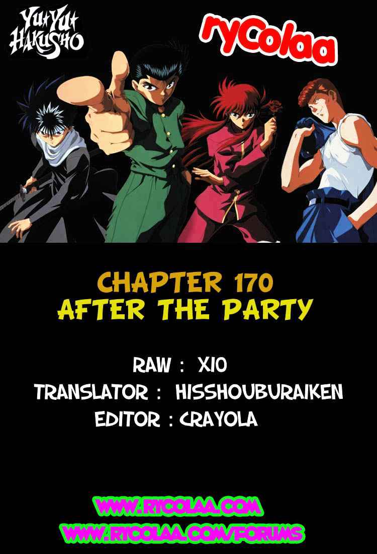 Yu Yu Hakusho - Chapter 170 : After The Party