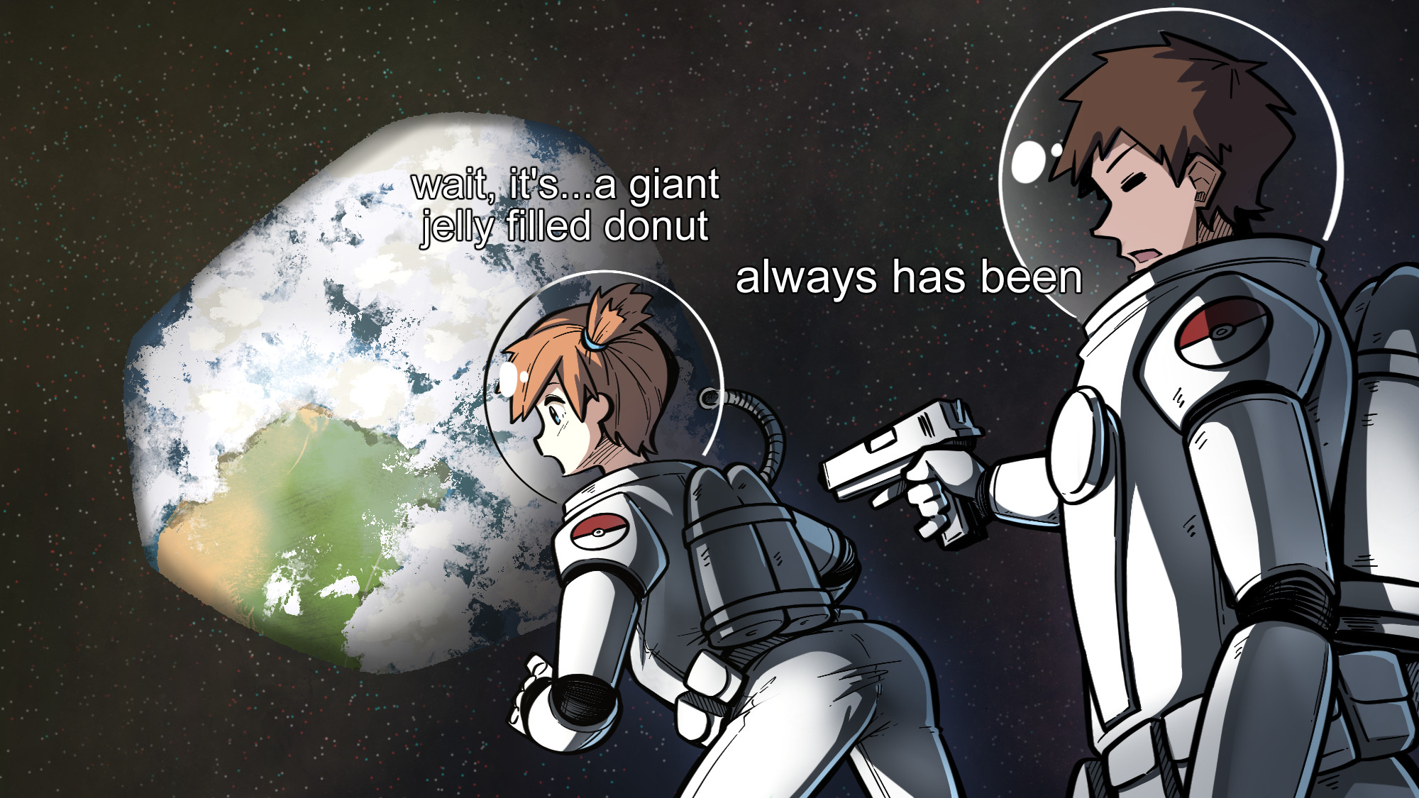 Meme Girls - Chapter 55.4: Brock &Amp; Misty Go To Space (Art By Carillus)