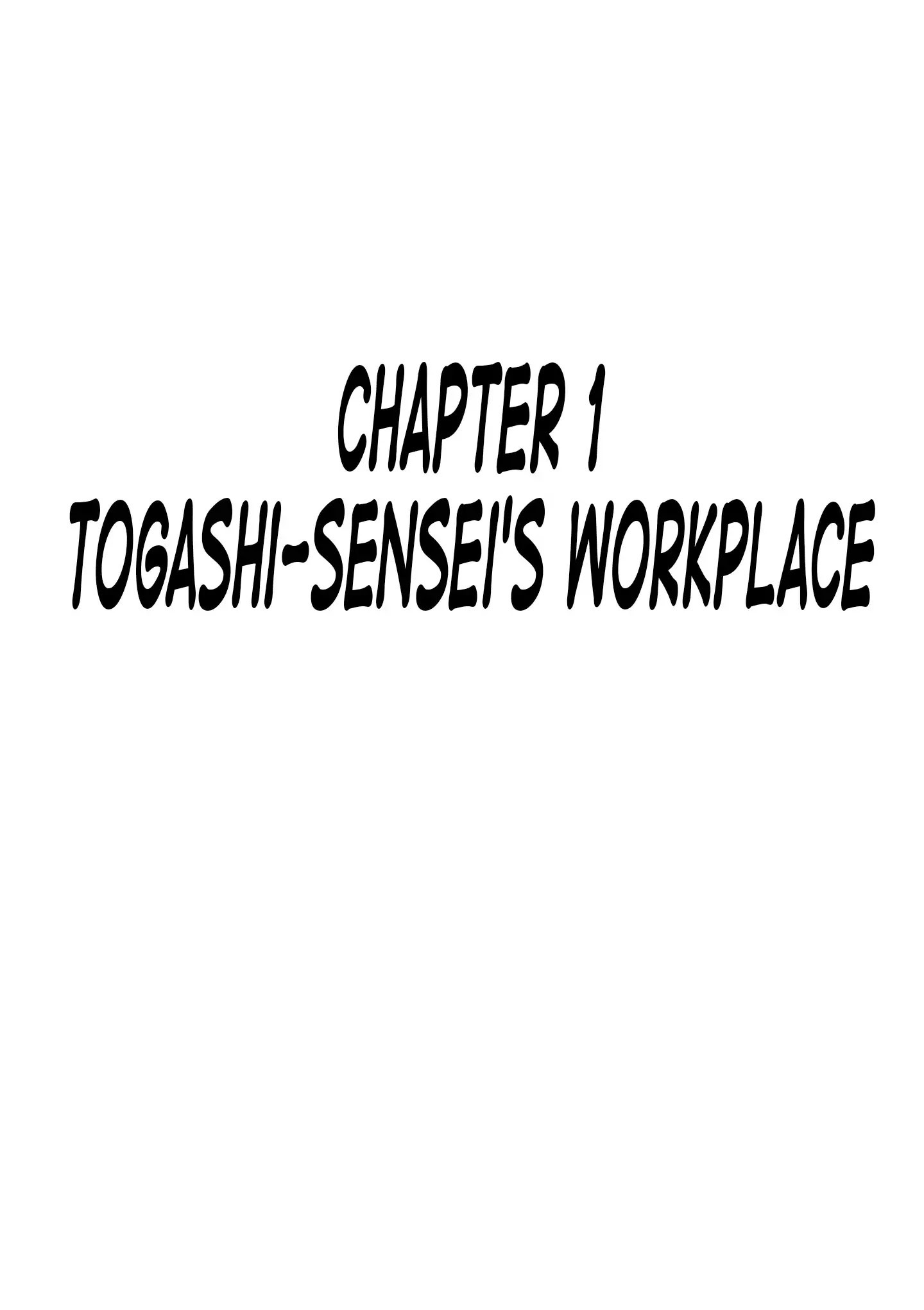 Sensei Hakusho - Chapter 1: Togashi-Sensei's Workplace