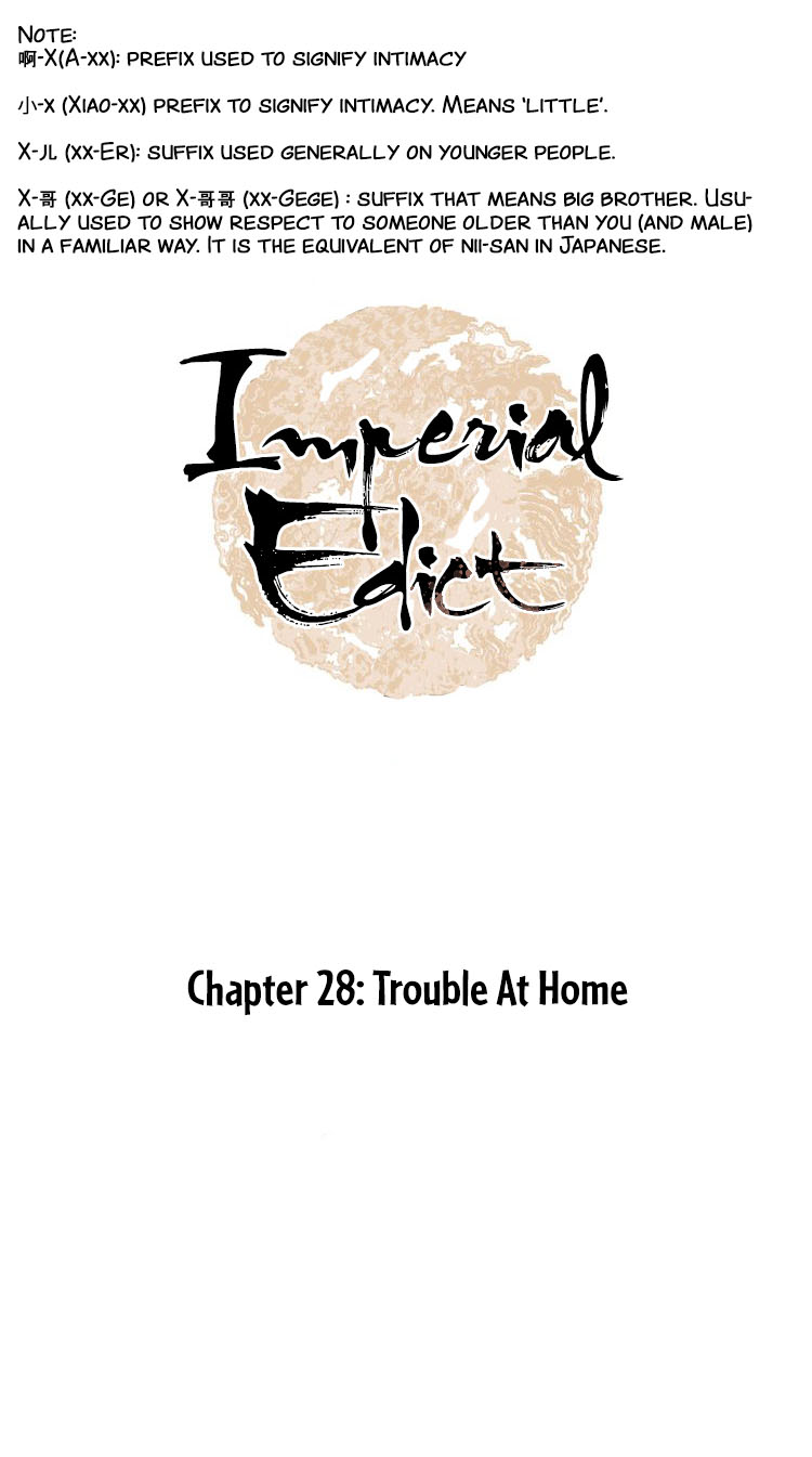 Imperial Edict - Chapter 28: Trouble At Home