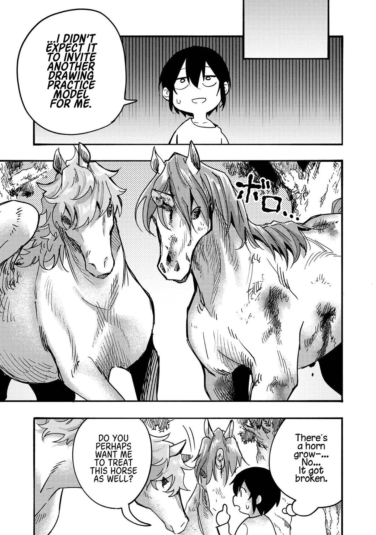 The Mochi I Drew Is Tasty Today Too - Chapter 4: Strange Horses Visited My Home