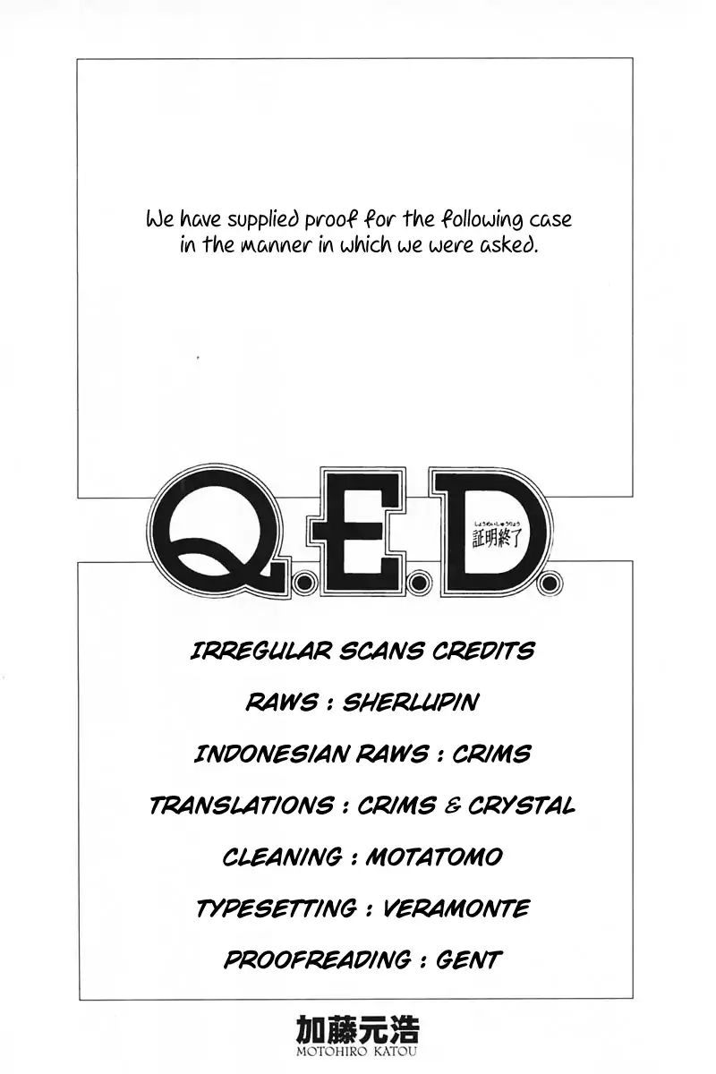 Q.e.d. - Shoumei Shuuryou - Vol.21 Chapter 41.2: The Beautiful Actress Being Watched, The Fear Of The Stalker, The Gunshot Reverberating Off The Cliff Face, What Touma And Kana Saw - Part 2