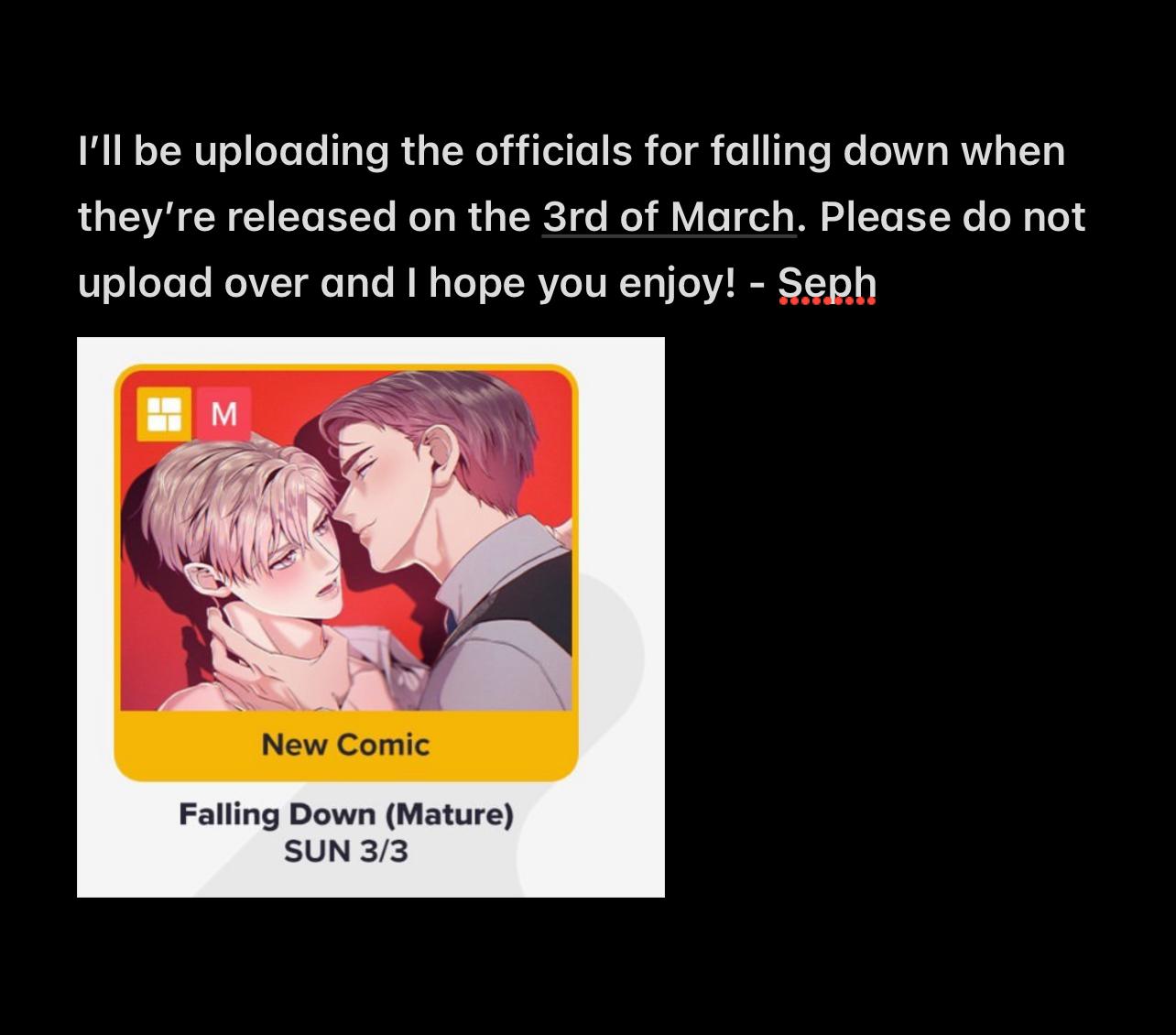 Falling Down - Notice. : Officials Soon