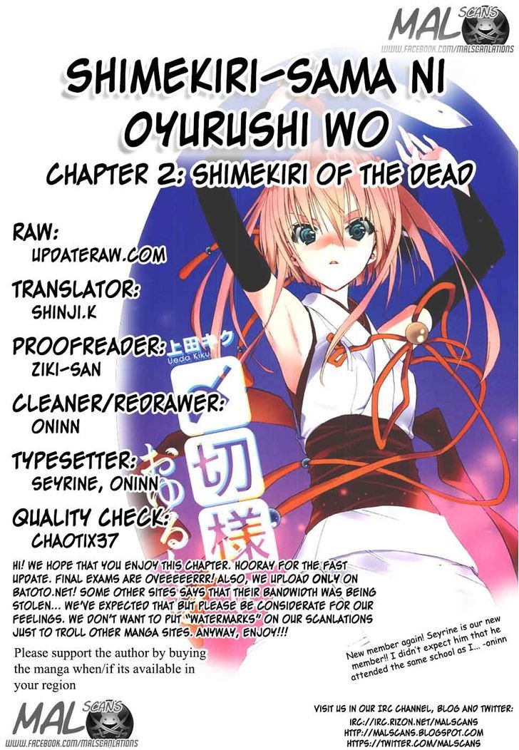 Shimekirisama Ni Oyurushi O - Vol.1 Chapter 3 : Shimekiri Of The Dead