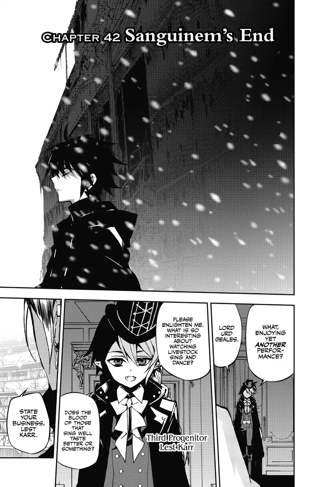 Seraph Of The End - Chapter 42: Sanguinem S End