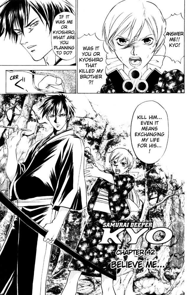 Samurai Deeper Kyo - Chapter 42 : Believe Me