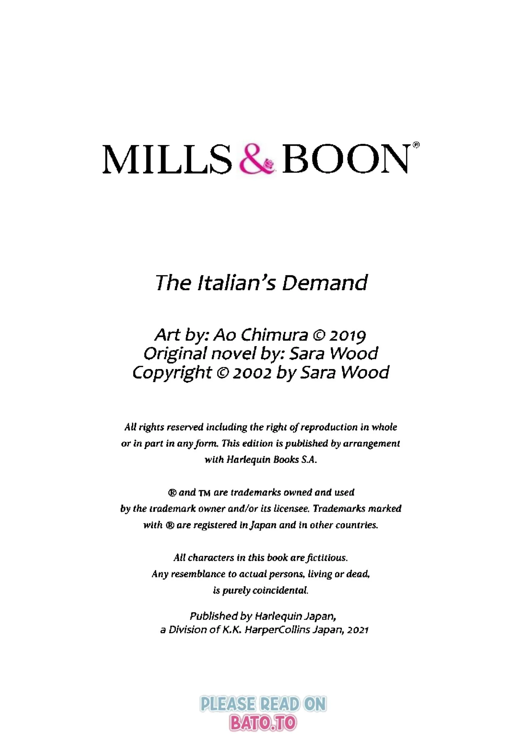 The Italian's Demand - Chapter 12