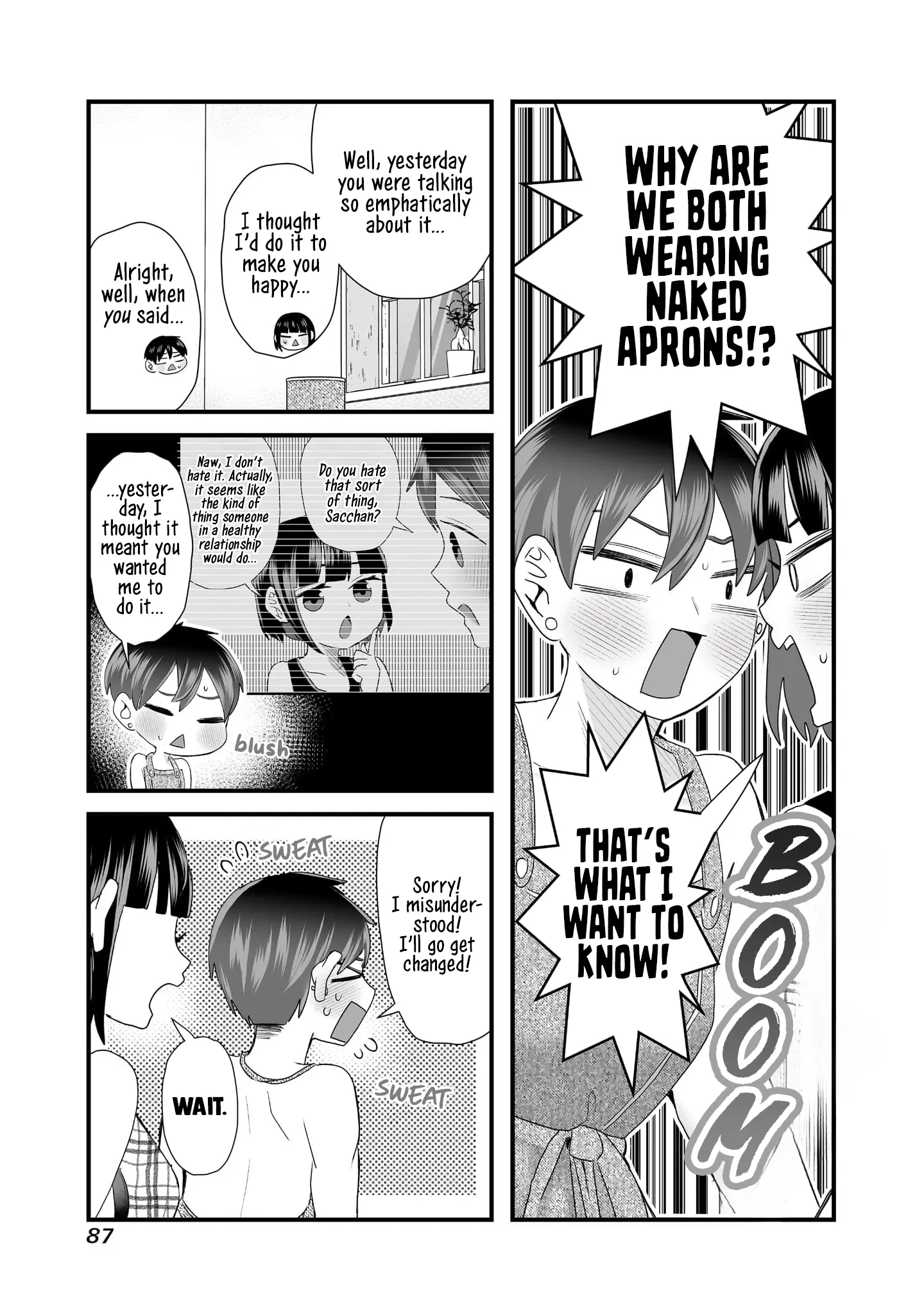 Sacchan To Ken-Chan Wa Kyou Mo Itteru - Vol.1 Chapter 10: My Girlfriend's Naked Apron.