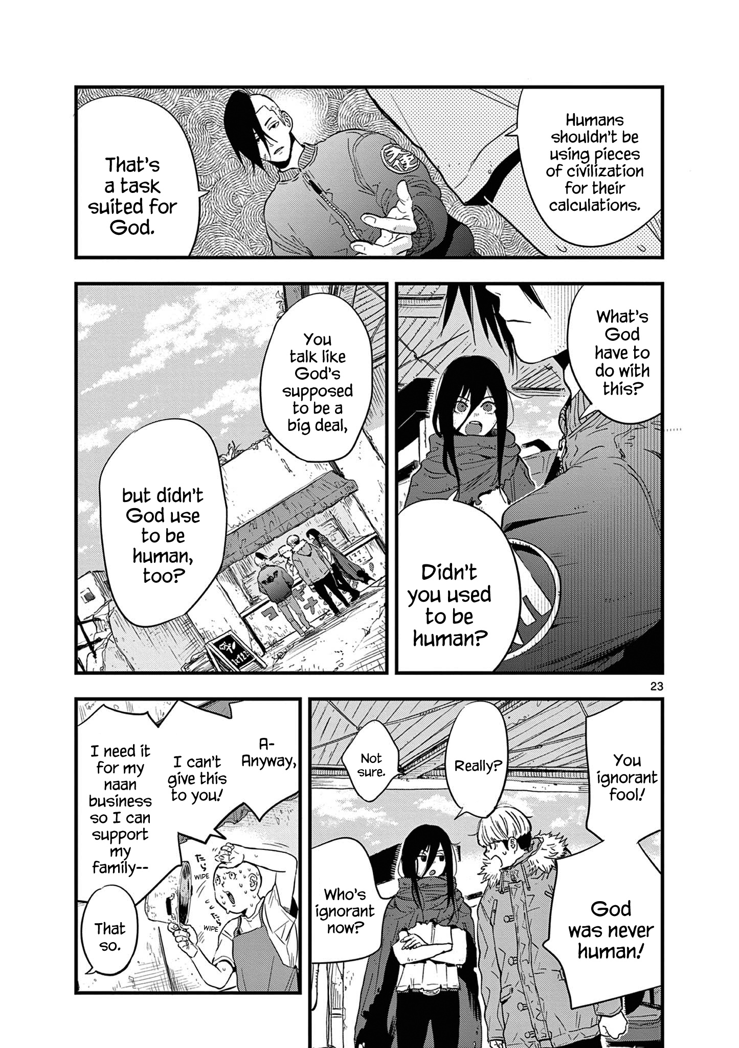 Shuumatsu No Jinrui Ni Bunmei Wa Hitsuyou Desu Ka? - Vol.1 Chapter 3: An Angel, Eating Naan