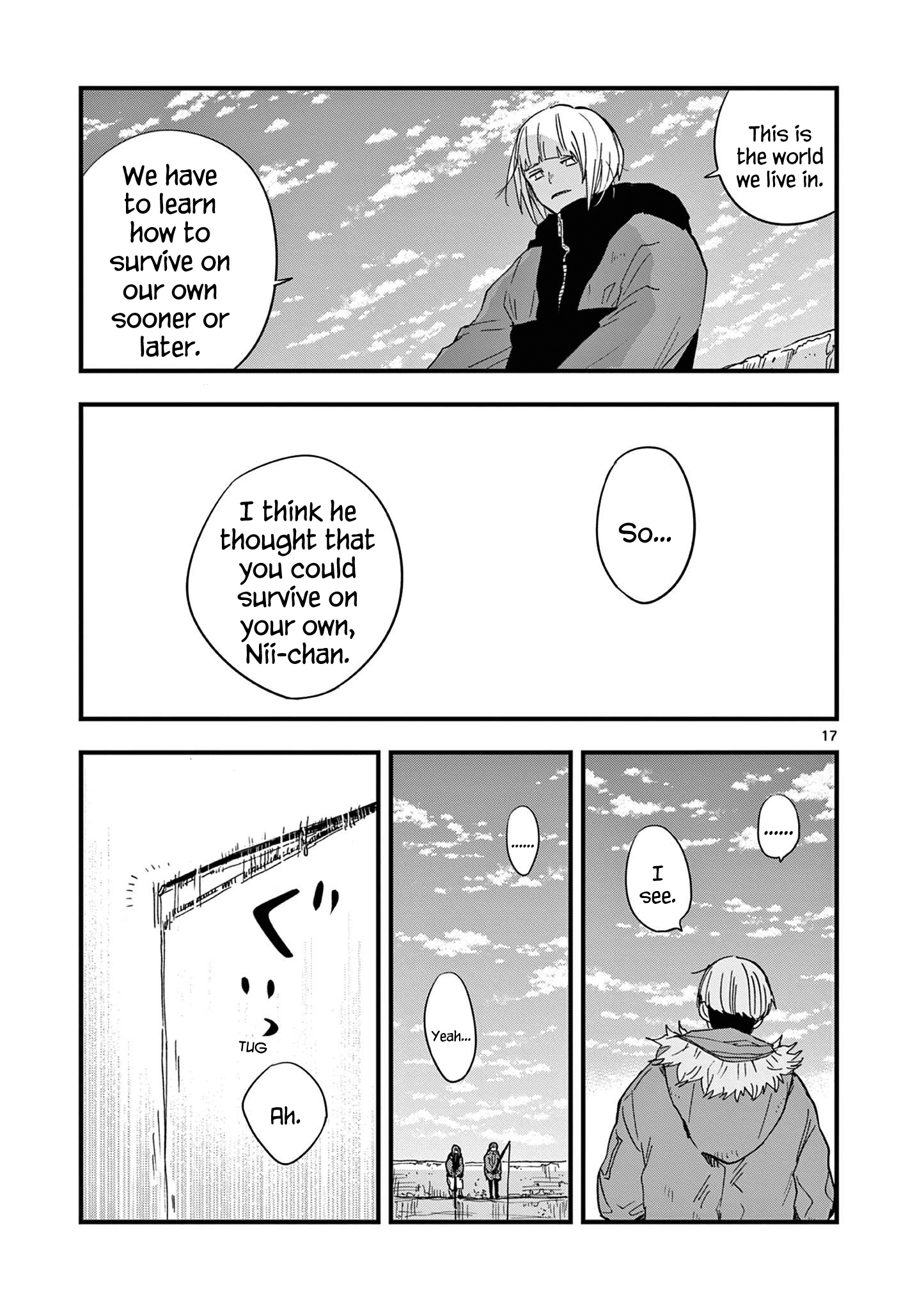 Shuumatsu No Jinrui Ni Bunmei Wa Hitsuyou Desu Ka? - Chapter 19: After A Long Time, The Brothers Go Fishing