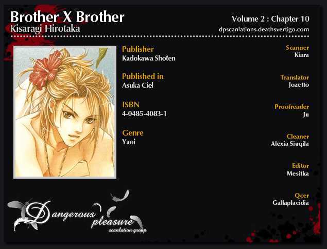 Brother X Brother - Vol.2 Chapter 10 : A Relationship Of Agreement