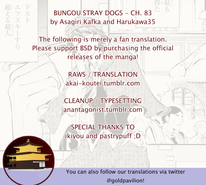 Bungou Stray Dogs - Chapter 83: Towards The Full Answer, Part 1