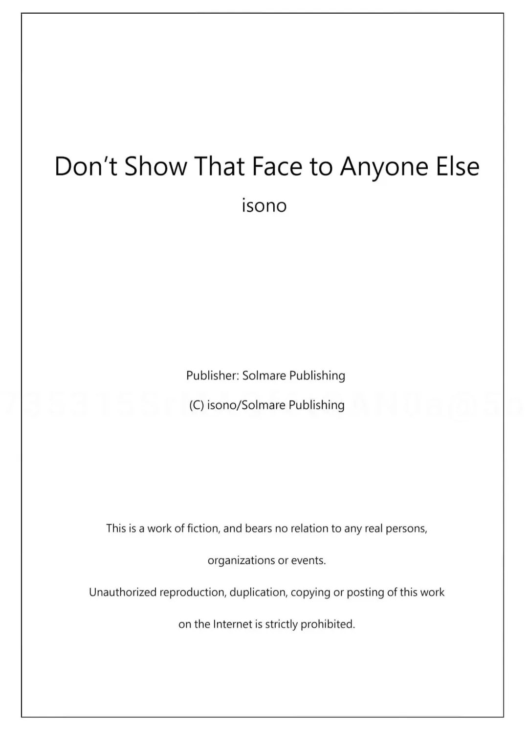 Don't Show That Face To Anyone Else - Chapter 8