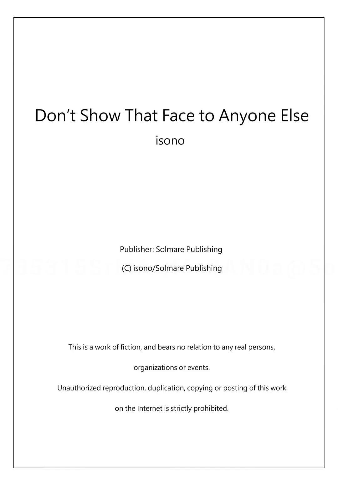 Don't Show That Face To Anyone Else - Chapter 13