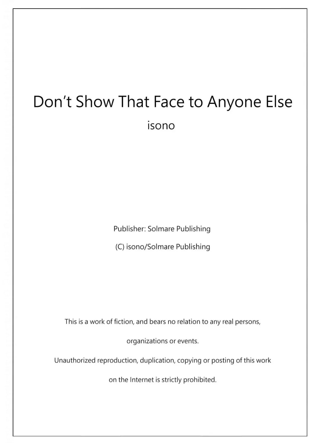 Don't Show That Face To Anyone Else - Chapter 6