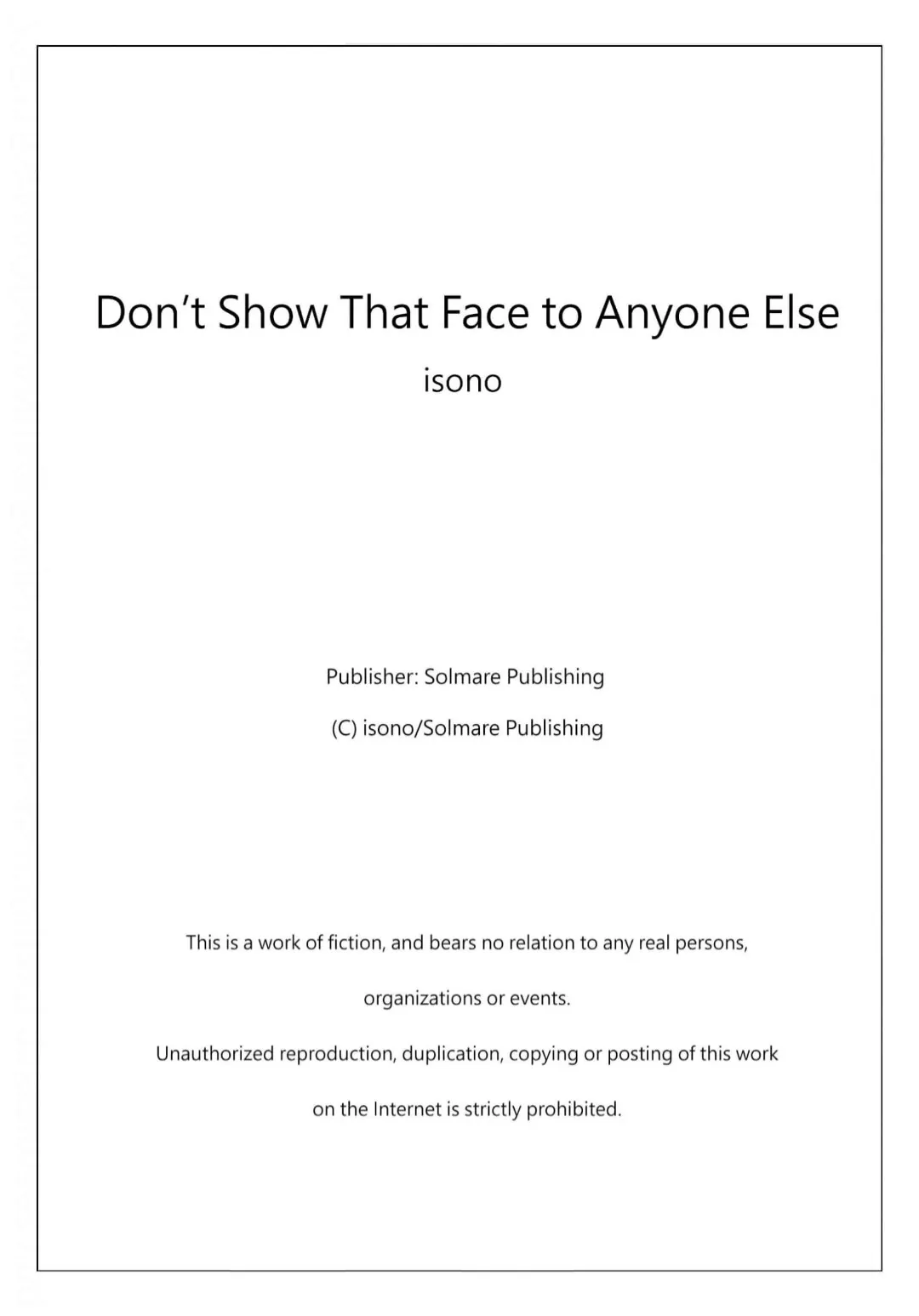 Don't Show That Face To Anyone Else - Chapter 7