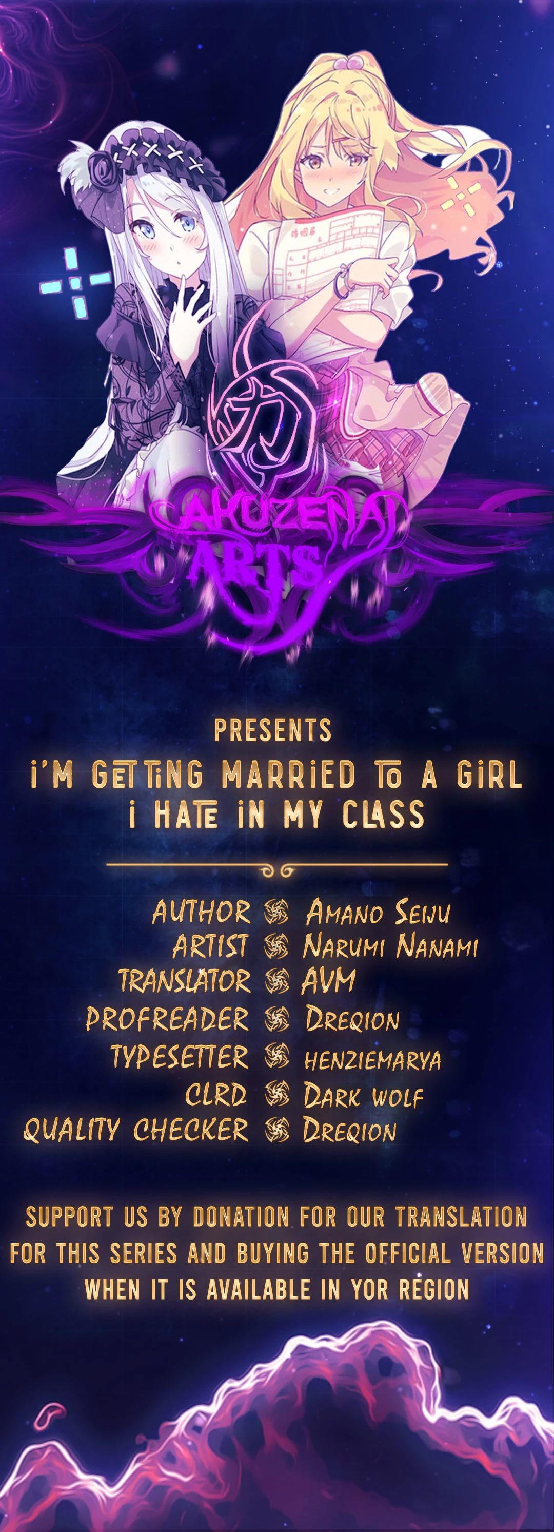 I'm Getting Married To A Girl I Hate In My Class - Chapter 8