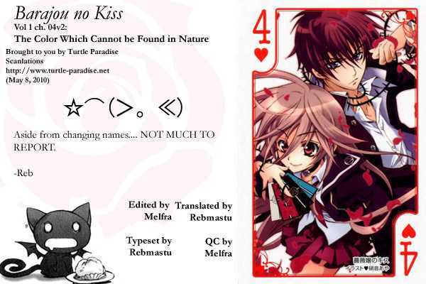 Barajou No Kiss - Vol.1 Chapter 4 : The Color Which Cannot Be Found In Nature