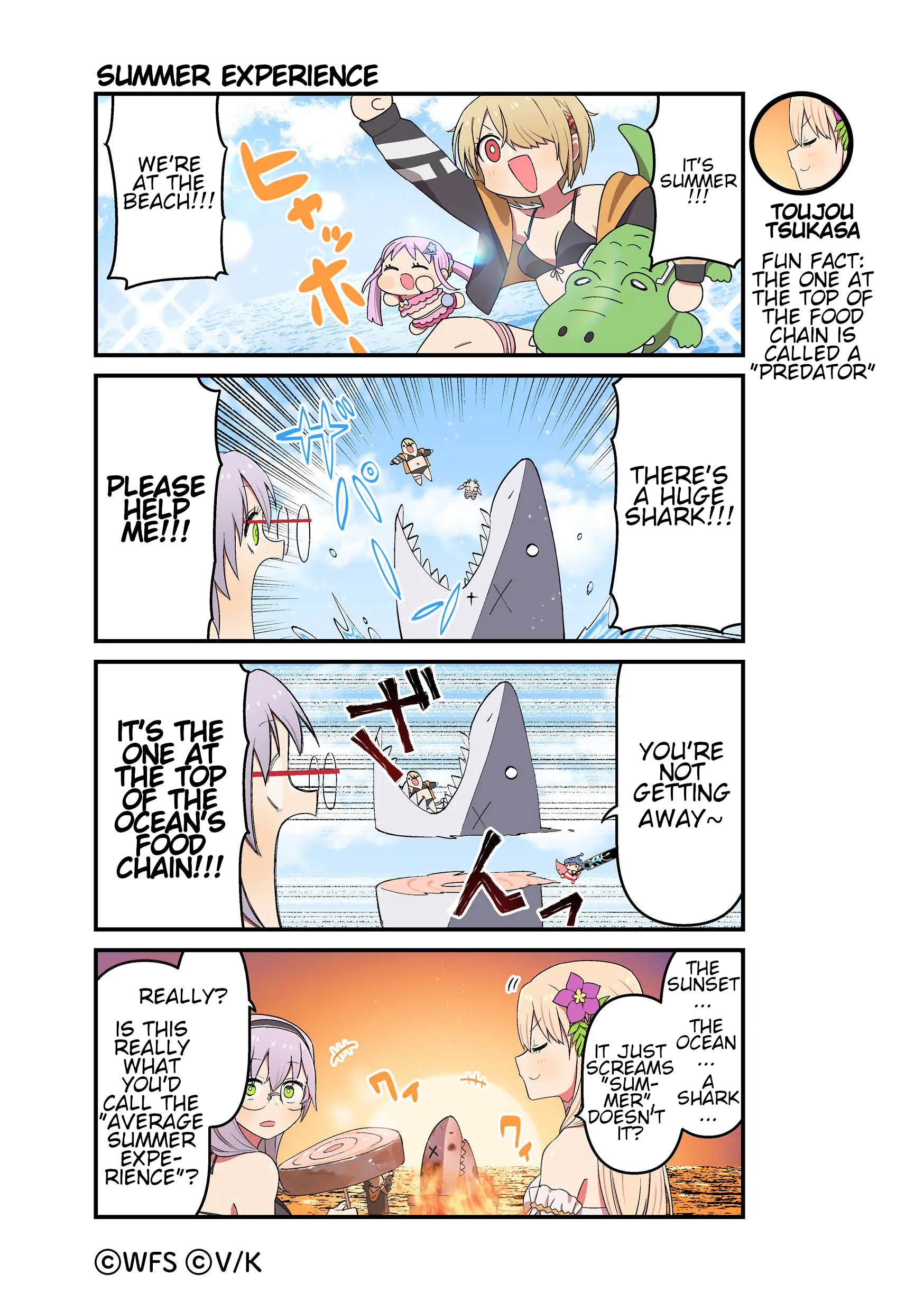 Heaven Burns Red Official 4-Koma - Chapter 100: Summer Experience