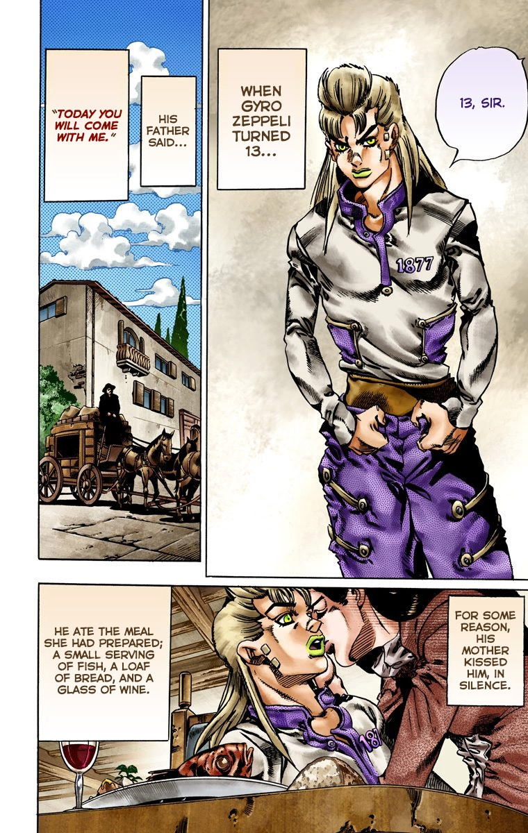 Jojo's Bizarre Adventure Part 7 - Steel Ball Run - Vol.4 Chapter 20: The Duty Of Gyro Zeppeli Part 1