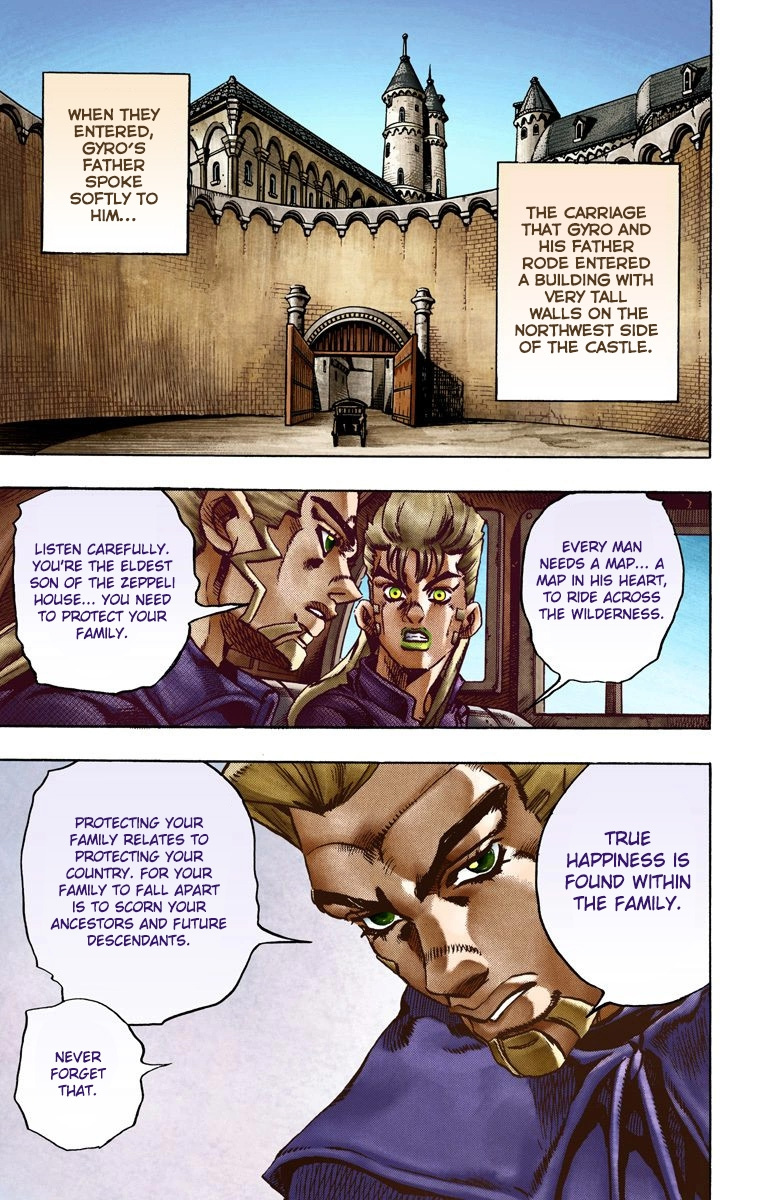 Jojo's Bizarre Adventure Part 7 - Steel Ball Run - Vol.4 Chapter 20: The Duty Of Gyro Zeppeli Part 1