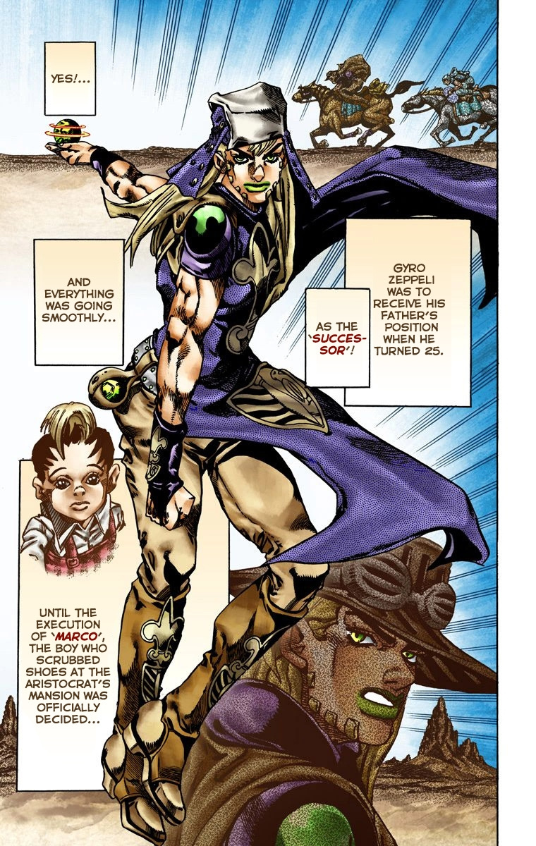 Jojo's Bizarre Adventure Part 7 - Steel Ball Run - Vol.4 Chapter 20: The Duty Of Gyro Zeppeli Part 1