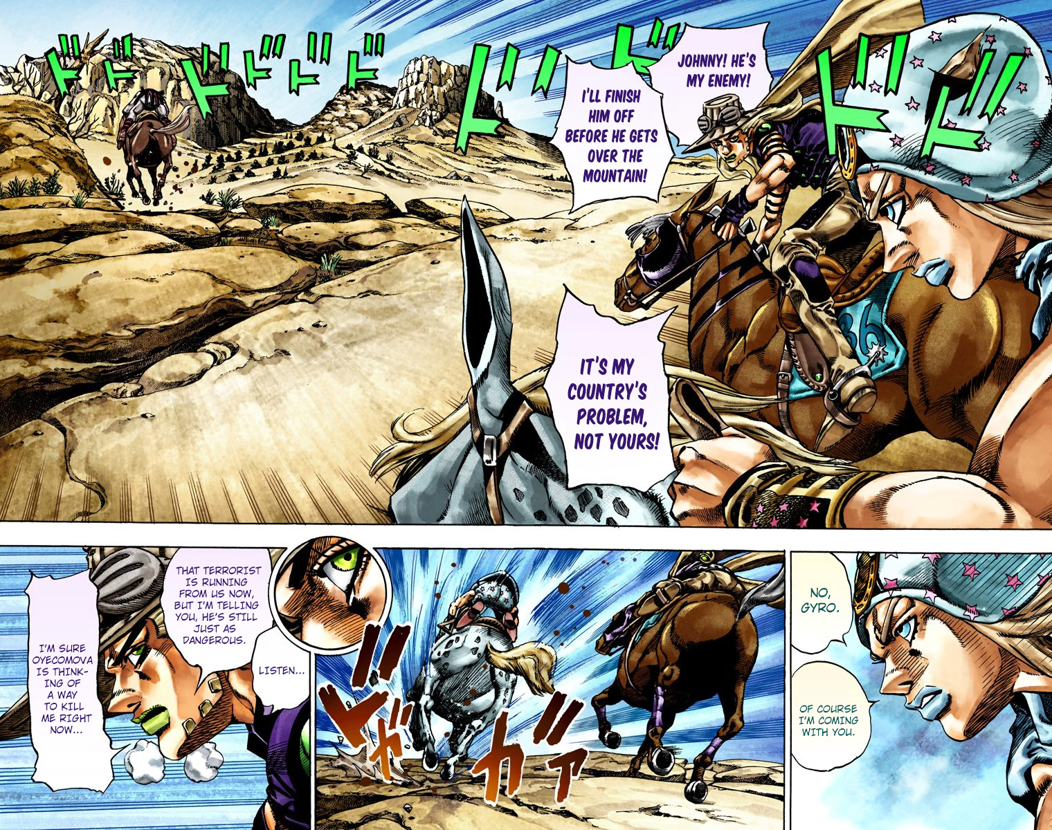 Jojo's Bizarre Adventure Part 7 - Steel Ball Run - Vol.4 Chapter 23: The Terrorist From A Far Off Country Part 2