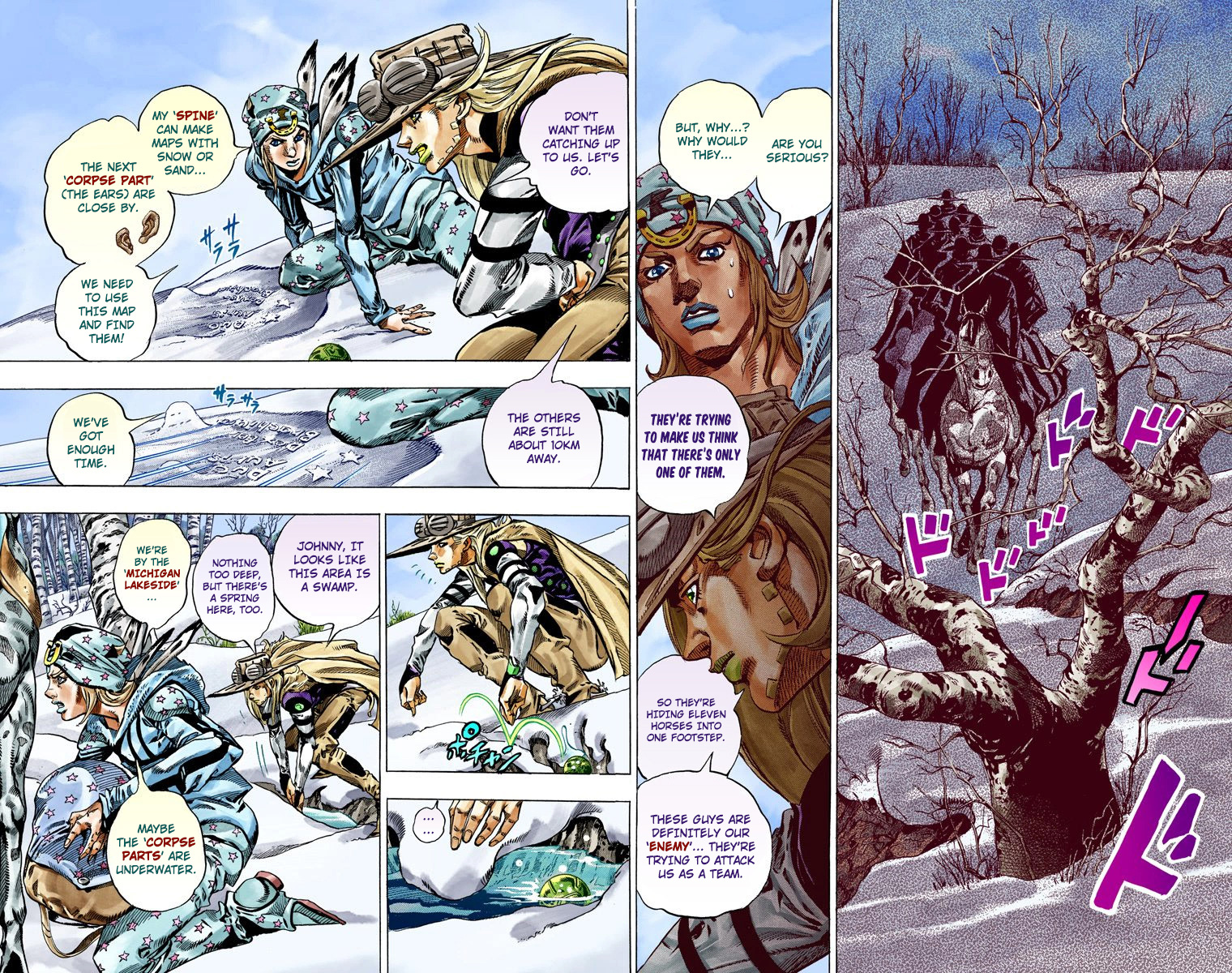 Jojo's Bizarre Adventure Part 7 - Steel Ball Run - Vol.11 Chapter 45: The Promised Land- Sugar Mountain Part 1