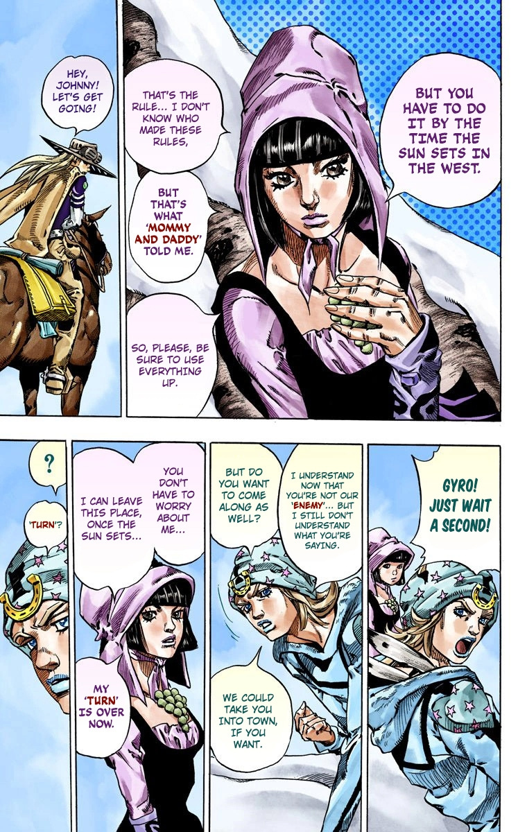 Jojo's Bizarre Adventure Part 7 - Steel Ball Run - Vol.11 Chapter 45: The Promised Land- Sugar Mountain Part 1