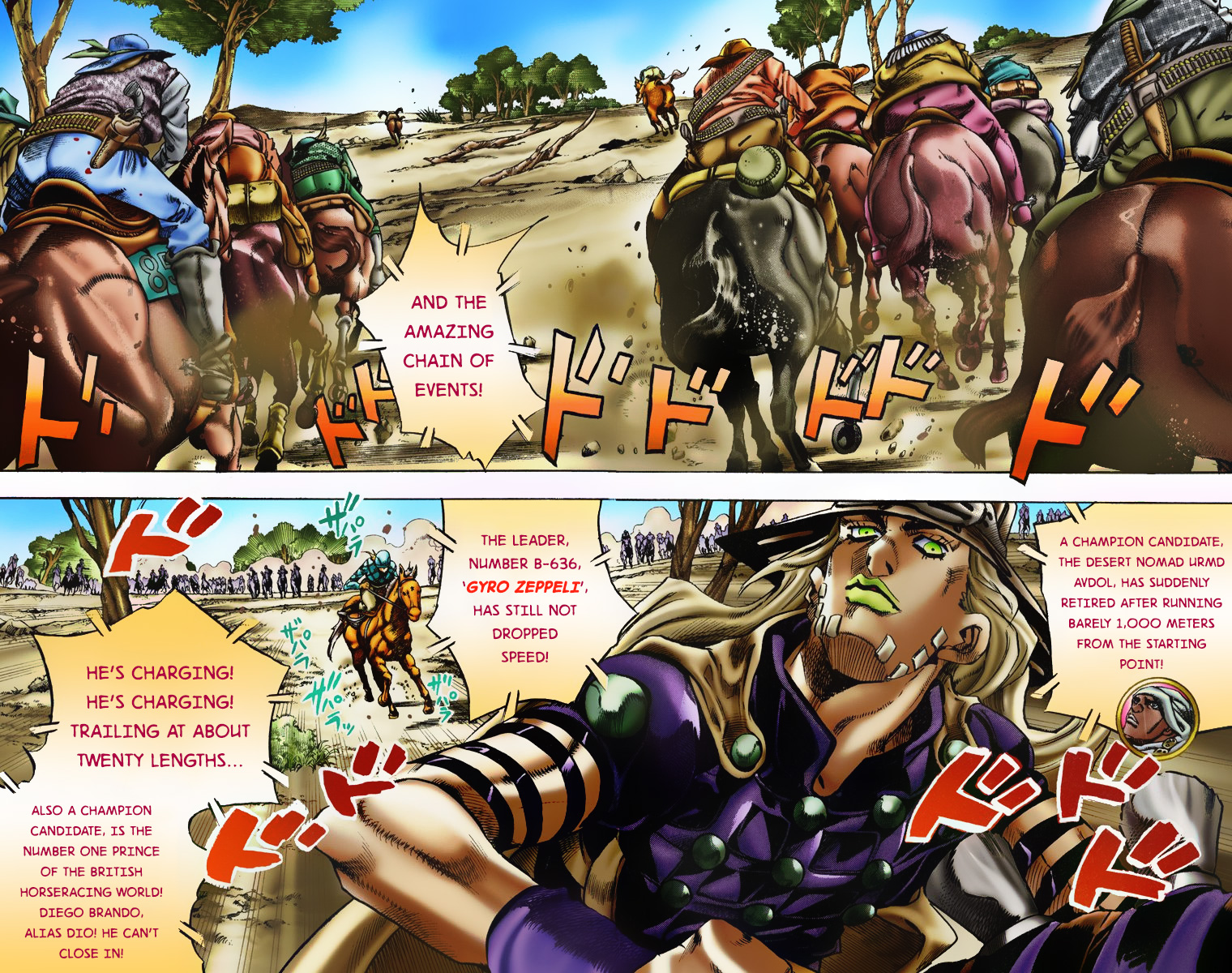 Jojo's Bizarre Adventure Part 7 - Steel Ball Run - Vol.2 Chapter 6: The Dried-Up River - Diego Brando