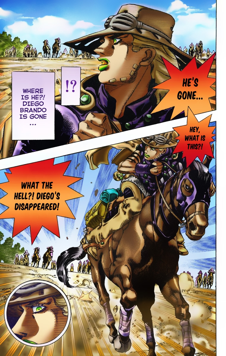 Jojo's Bizarre Adventure Part 7 - Steel Ball Run - Vol.2 Chapter 6: The Dried-Up River - Diego Brando