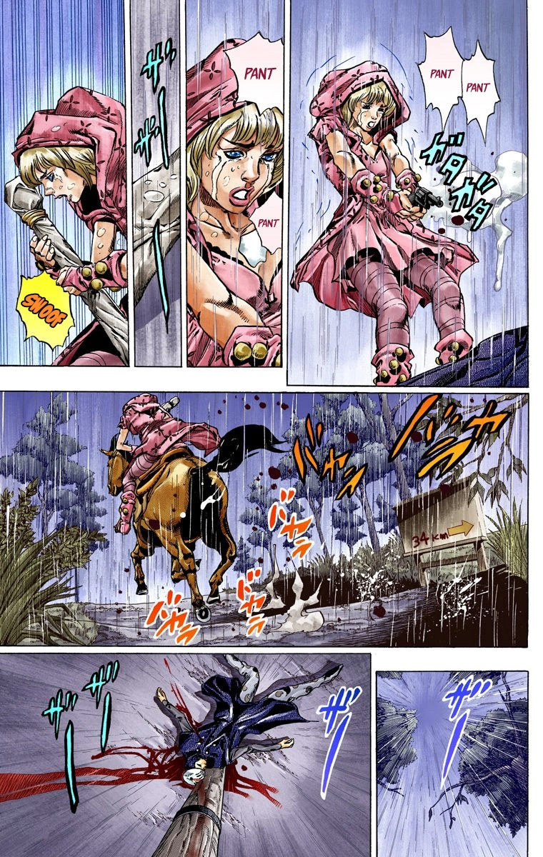 Jojo's Bizarre Adventure Part 7 - Steel Ball Run - Vol.9 Chapter 38: Catch The Rainbow (On That Stormy Night) Part 1