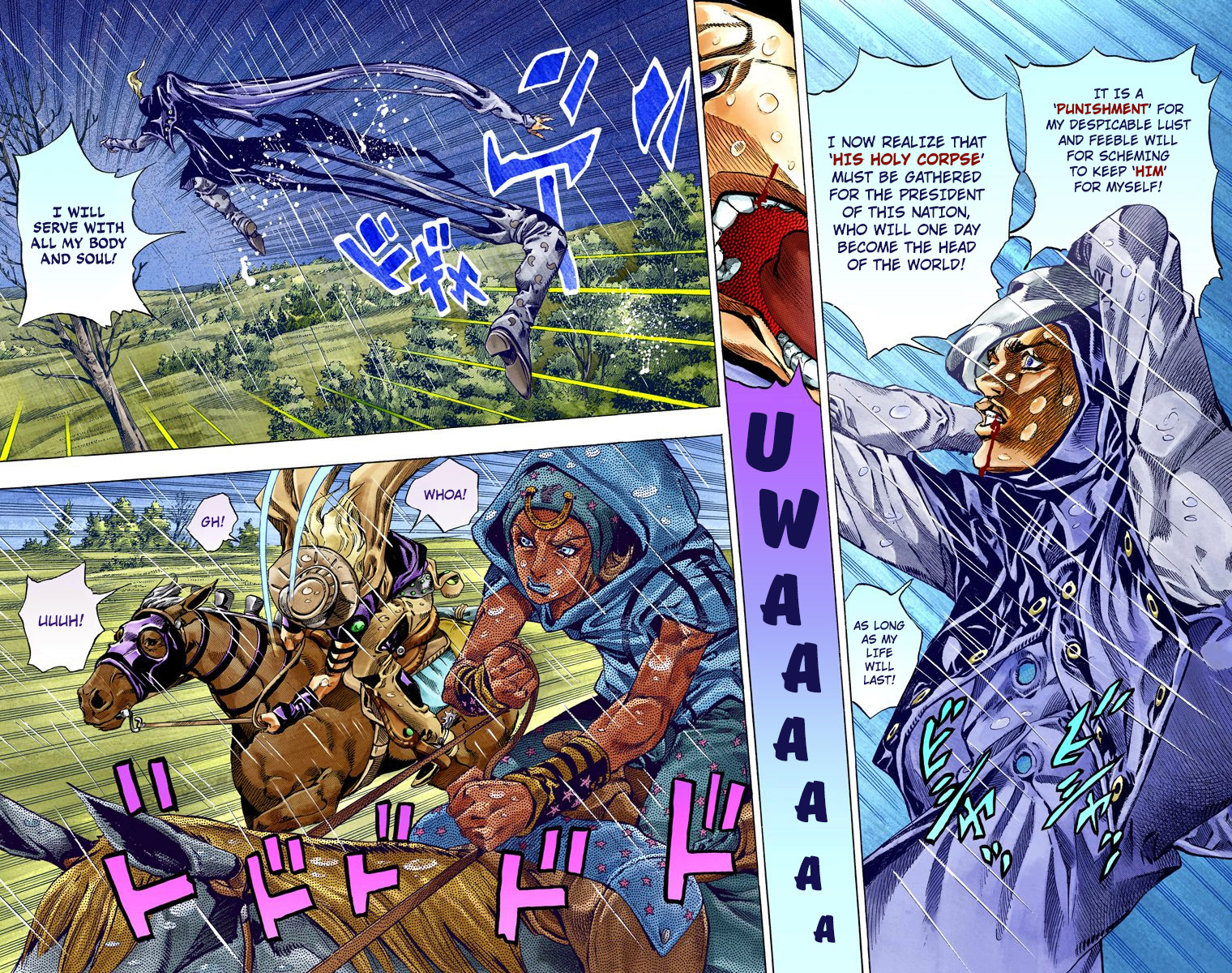 Jojo's Bizarre Adventure Part 7 - Steel Ball Run - Vol.9 Chapter 38: Catch The Rainbow (On That Stormy Night) Part 1