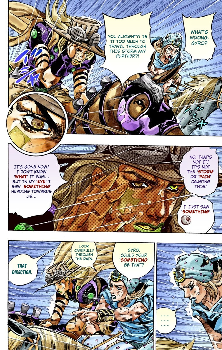 Jojo's Bizarre Adventure Part 7 - Steel Ball Run - Vol.9 Chapter 38: Catch The Rainbow (On That Stormy Night) Part 1