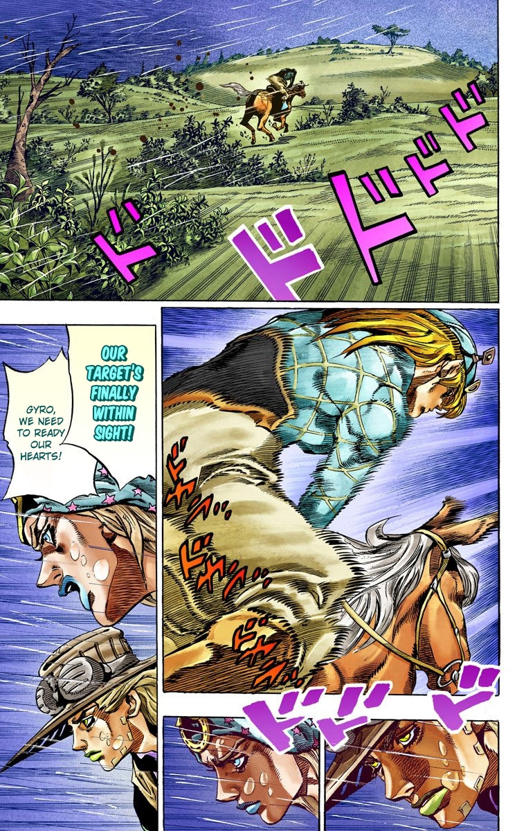 Jojo's Bizarre Adventure Part 7 - Steel Ball Run - Vol.9 Chapter 38: Catch The Rainbow (On That Stormy Night) Part 1