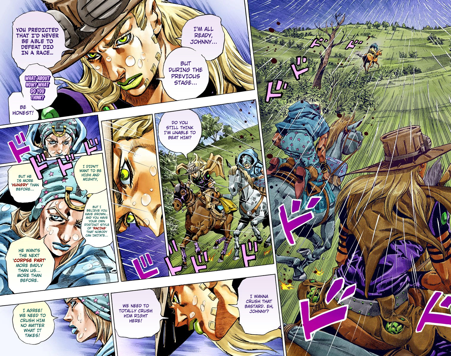 Jojo's Bizarre Adventure Part 7 - Steel Ball Run - Vol.9 Chapter 38: Catch The Rainbow (On That Stormy Night) Part 1