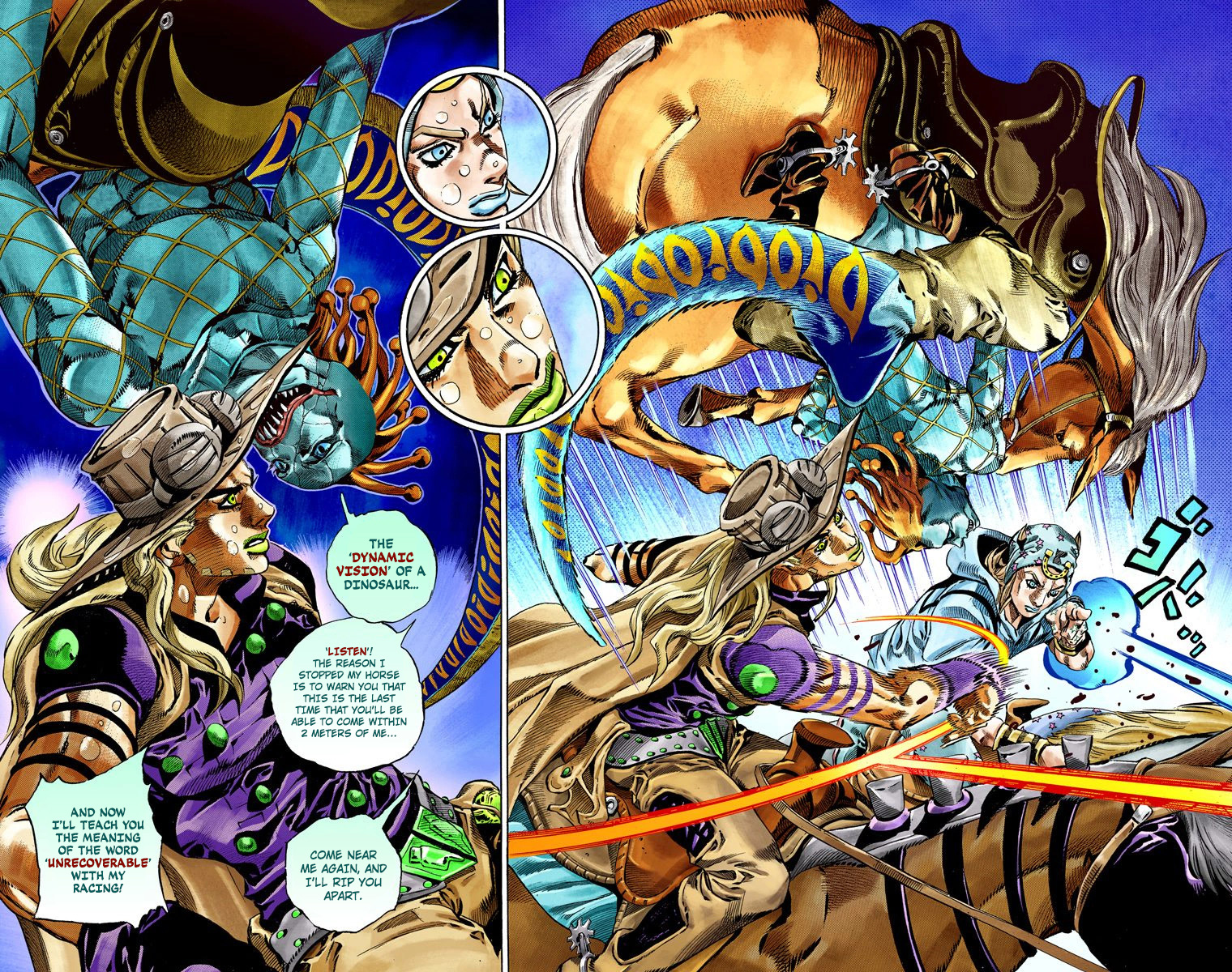 Jojo's Bizarre Adventure Part 7 - Steel Ball Run - Vol.9 Chapter 38: Catch The Rainbow (On That Stormy Night) Part 1