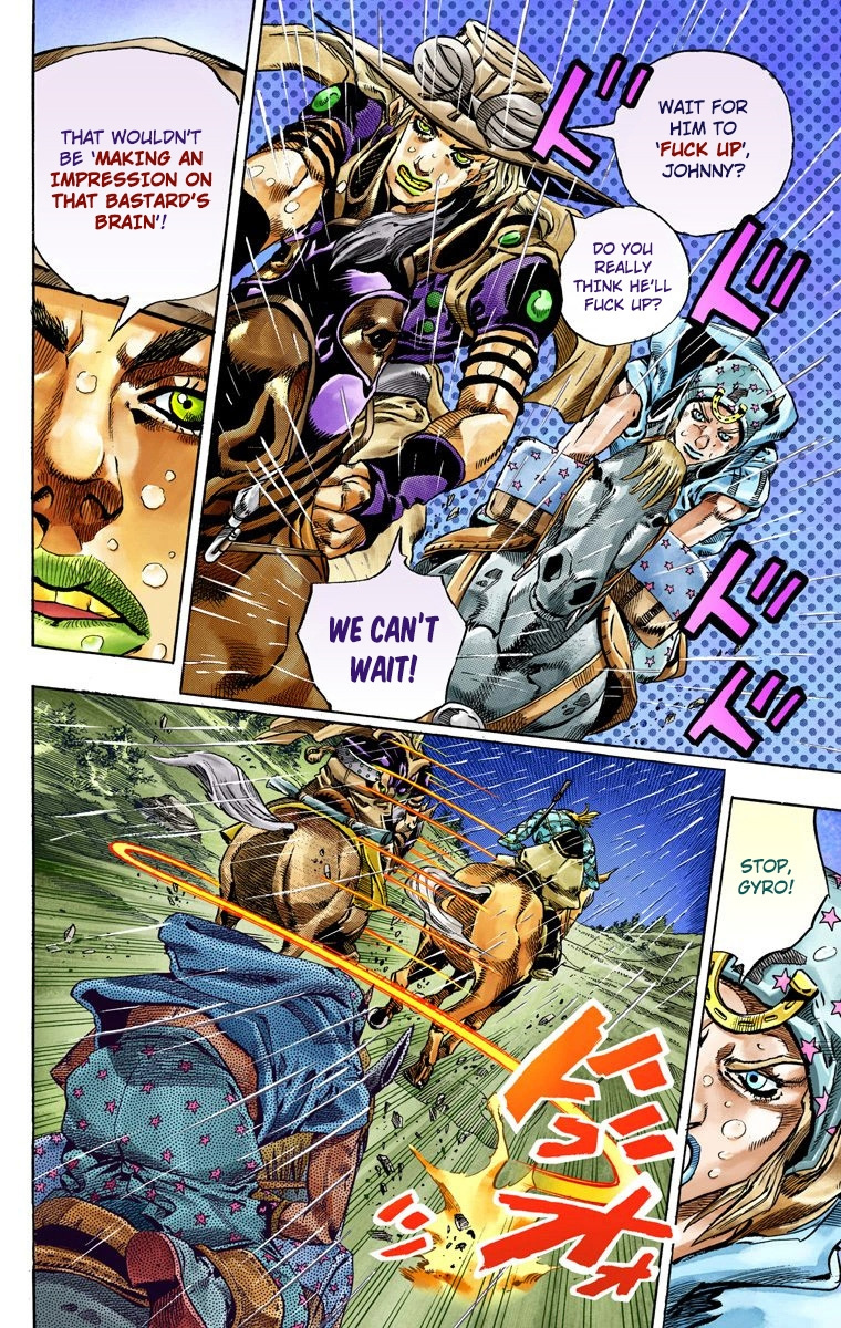 Jojo's Bizarre Adventure Part 7 - Steel Ball Run - Vol.9 Chapter 38: Catch The Rainbow (On That Stormy Night) Part 1