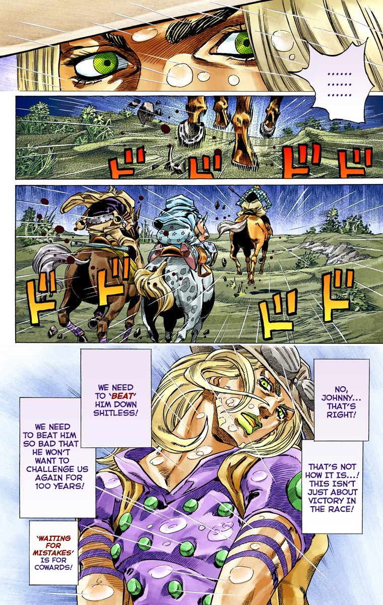 Jojo's Bizarre Adventure Part 7 - Steel Ball Run - Vol.9 Chapter 38: Catch The Rainbow (On That Stormy Night) Part 1