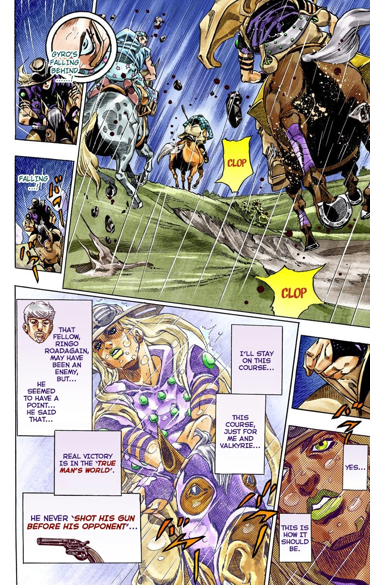 Jojo's Bizarre Adventure Part 7 - Steel Ball Run - Vol.9 Chapter 38: Catch The Rainbow (On That Stormy Night) Part 1