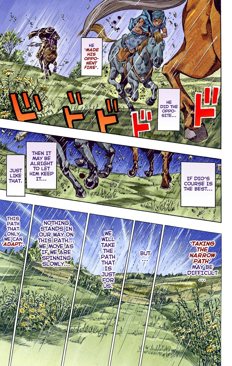 Jojo's Bizarre Adventure Part 7 - Steel Ball Run - Vol.9 Chapter 38: Catch The Rainbow (On That Stormy Night) Part 1