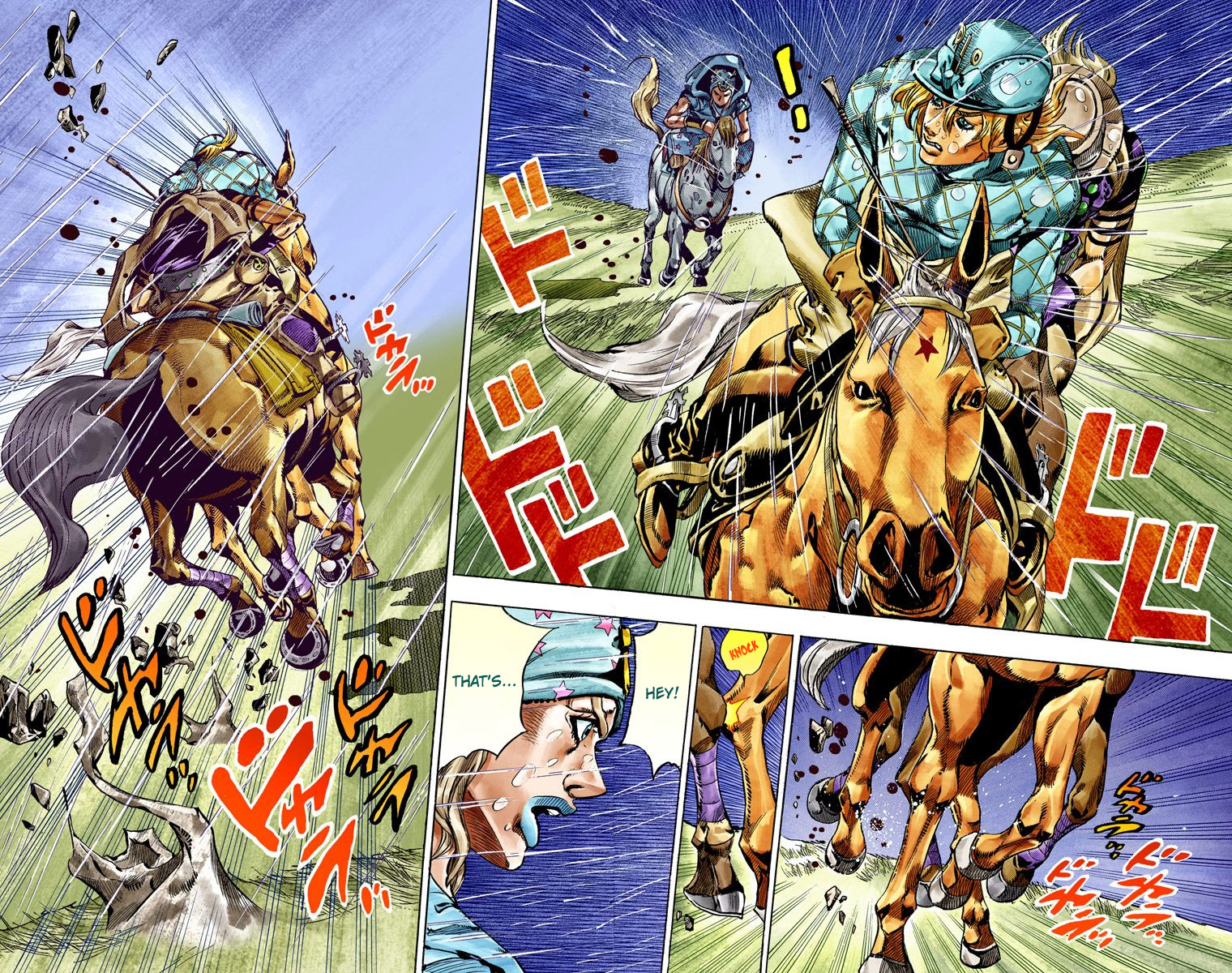 Jojo's Bizarre Adventure Part 7 - Steel Ball Run - Vol.9 Chapter 38: Catch The Rainbow (On That Stormy Night) Part 1