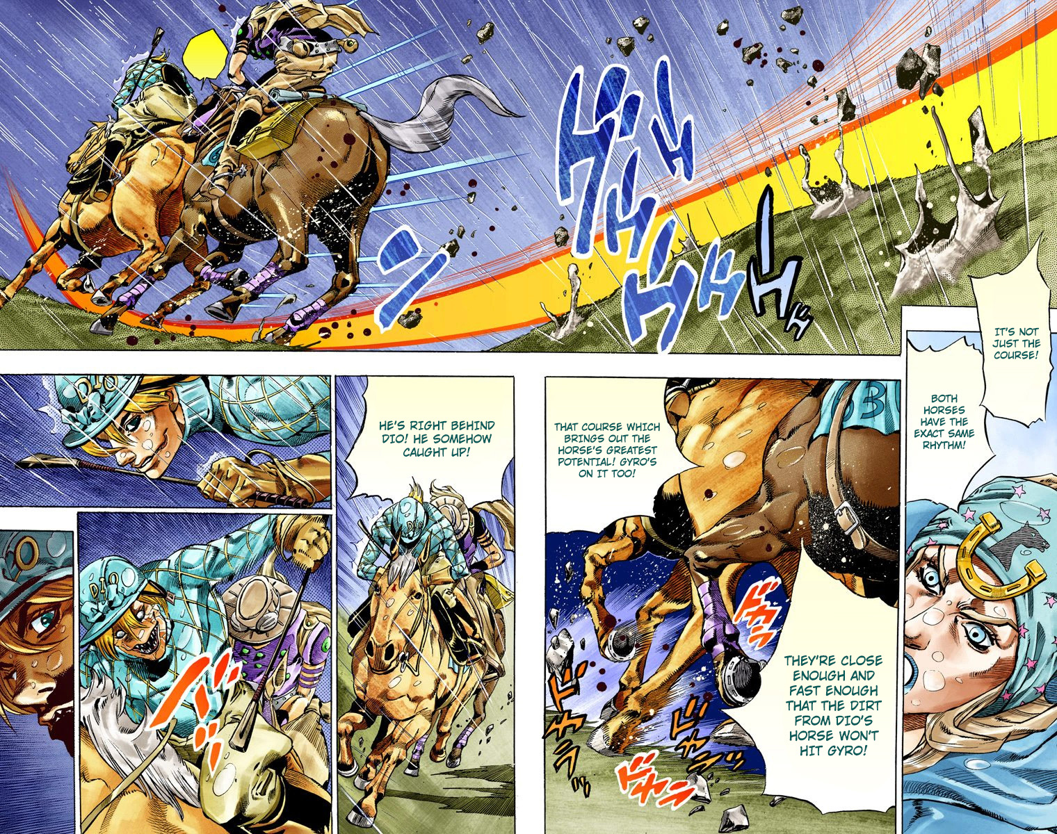 Jojo's Bizarre Adventure Part 7 - Steel Ball Run - Vol.9 Chapter 38: Catch The Rainbow (On That Stormy Night) Part 1