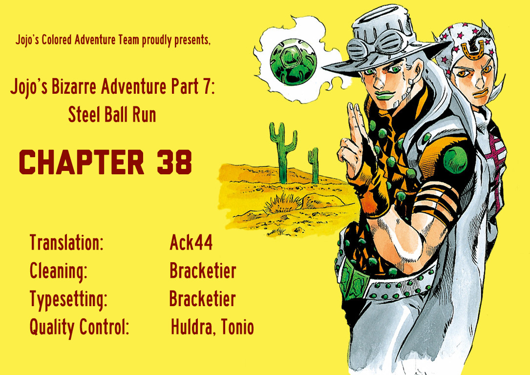 Jojo's Bizarre Adventure Part 7 - Steel Ball Run - Vol.9 Chapter 38: Catch The Rainbow (On That Stormy Night) Part 1