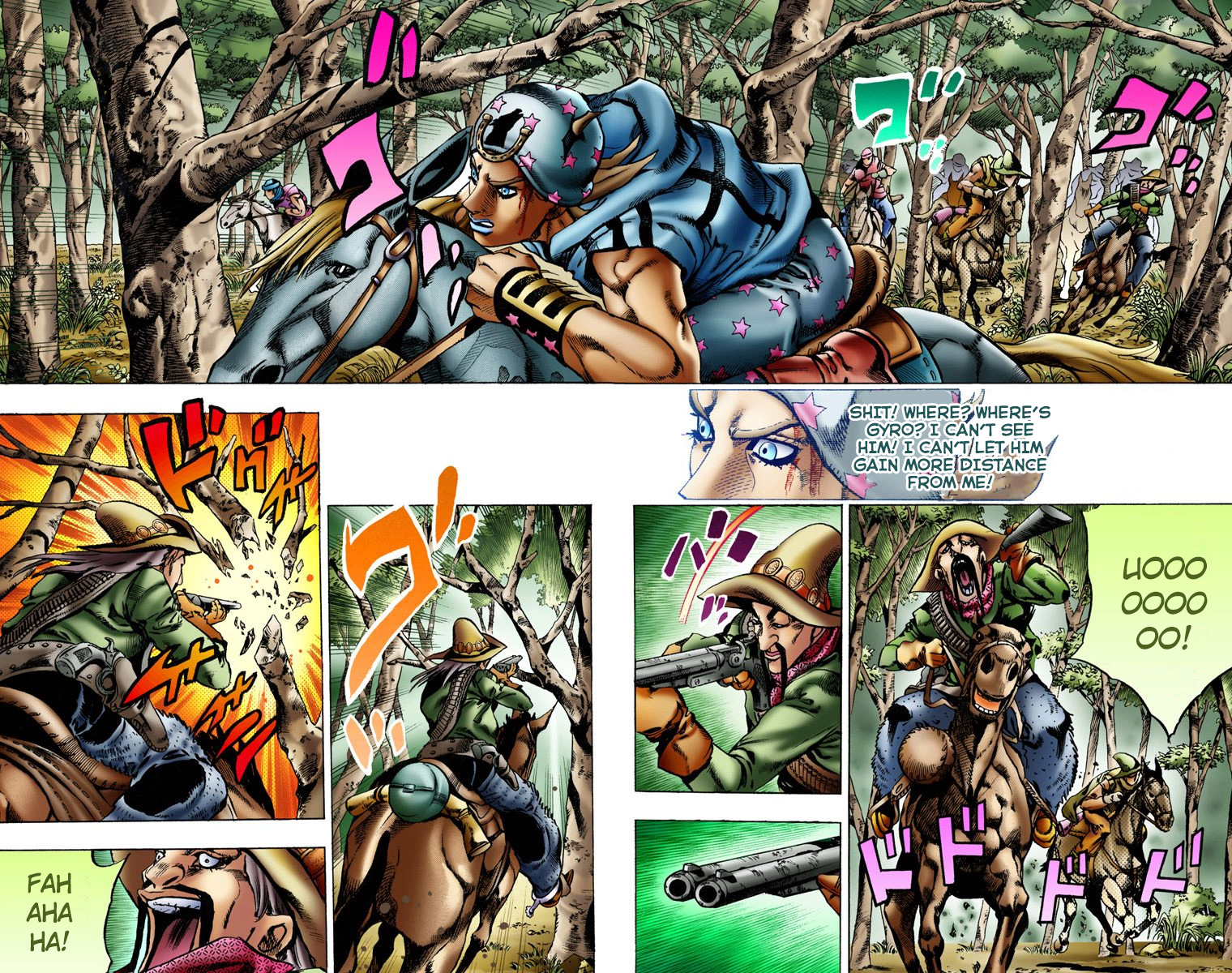 Jojo's Bizarre Adventure Part 7 - Steel Ball Run - Vol.2 Chapter 8: Crossing The Forest