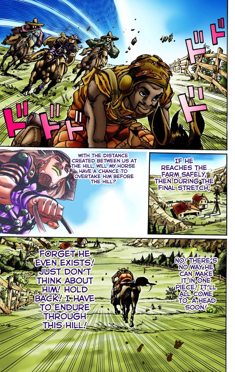 Jojo's Bizarre Adventure Part 7 - Steel Ball Run - Vol.2 Chapter 9: Long, Long Downhill