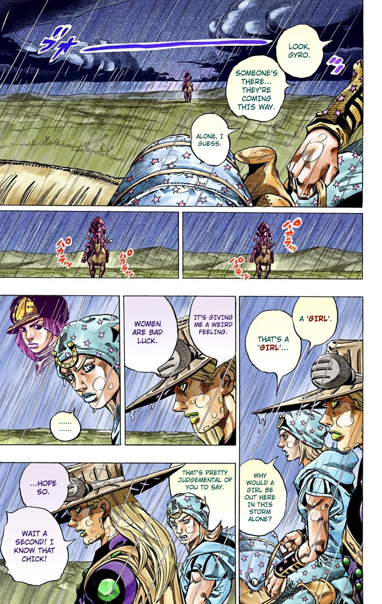 Jojo's Bizarre Adventure Part 7 - Steel Ball Run - Vol.9 Chapter 39: Catch The Rainbow (On That Stormy Night) Part 2