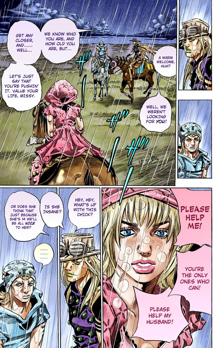 Jojo's Bizarre Adventure Part 7 - Steel Ball Run - Vol.9 Chapter 39: Catch The Rainbow (On That Stormy Night) Part 2