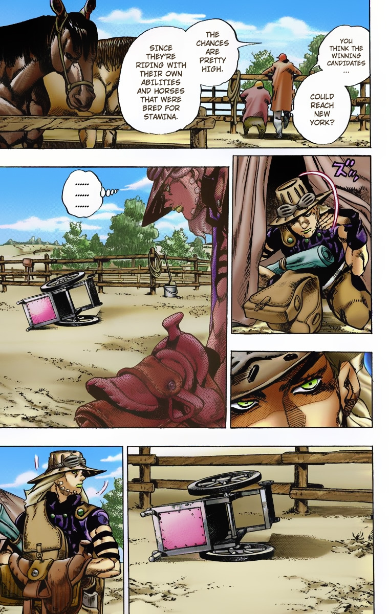 Jojo's Bizarre Adventure Part 7 - Steel Ball Run - Vol.1 Chapter 4: September 25 1890 - 3 Hours To Start