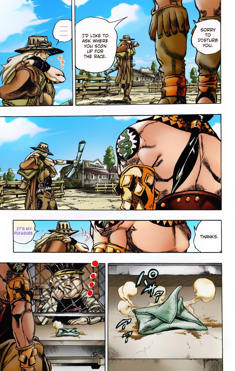 Jojo's Bizarre Adventure Part 7 - Steel Ball Run - Vol.1 Chapter 4: September 25 1890 - 3 Hours To Start